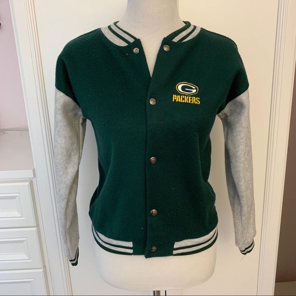 NWOT Greenbay Packers Letterman Style Youth Jacket